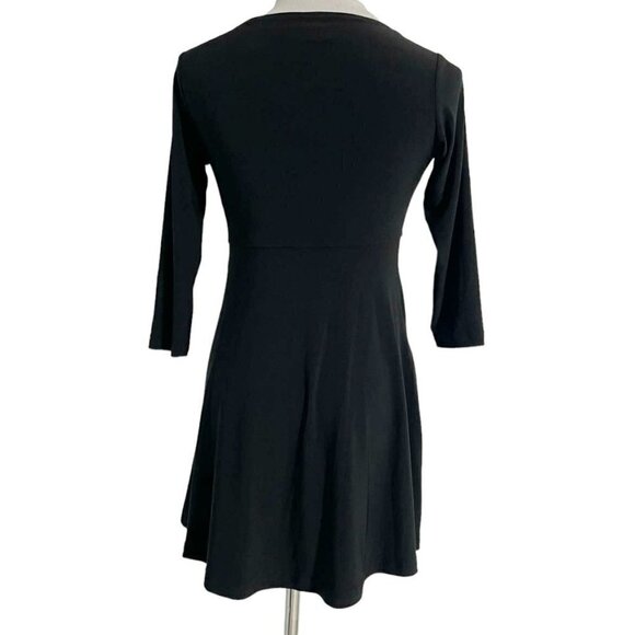 Sympli 2  Top Blouse Tunic Slinky Liquid Black Pockets Lagenlook Boho - Picture 5 of 8